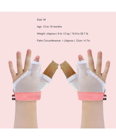 Three-Sailing Stop Gloves - Angrek Baby Thumb Sucking Protection - Silicone Finger Guard - 2 Finger Thumb Stop Tools (Pink) | International Shipping - Buy Online on GoSupps.com