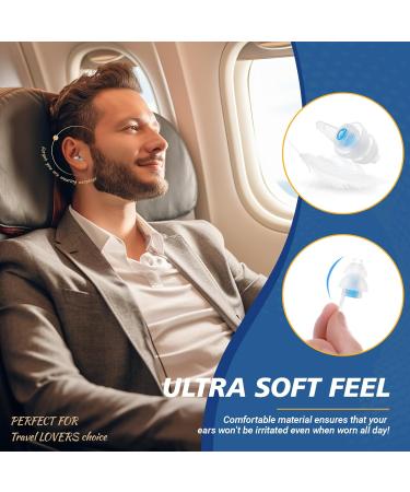 Naiicute Earplugs for Air Travel - 2 Pairs 25dB Noise Insulation Reusable Pain-Free Hearing Protection for Adults & Kids 12+ - Buy Online on GoSupps.com
