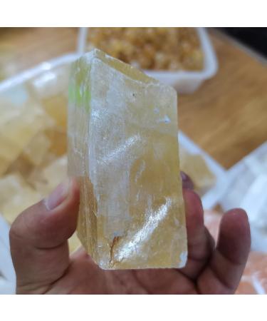 Natural Crystal Rough Natural Crystal 200-900g Natural Transparent Yellow Optical Calcite Orange Crystal Stones and Rough Specimen Gemstone Specimen (Size : 200-250g) - Buy Online on GoSupps.com