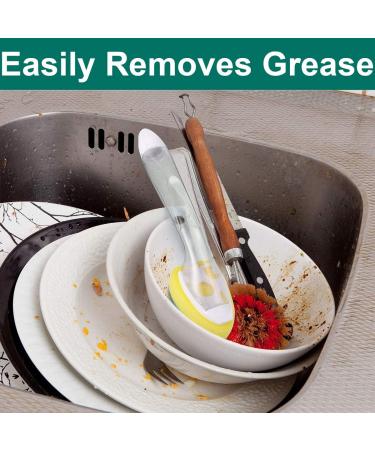 1 Dish Wand and 12 Refill Replacement Sponge Heads Heavy Duty Non Scratch and Replaceable sponge dishwand refill with Handle Clean Scrub Sponge Brush for Kitchen Sink Bathroom Dish Cleaning Supplies - Buy Online on GoSupps.com