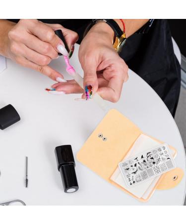 Beaupretty Nail Art Stamper Holder - Yellow Embroidery Templates & Nail Stencil Organizer (2 Pack) | Perfect for Manicure & Crafting - Buy Online on GoSupps.com