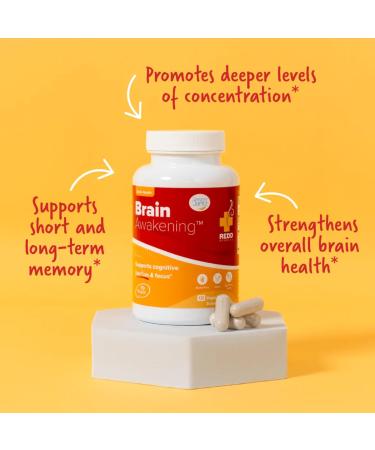 Redd Remedies, Brain Awakening, Supports Cognitive Function and Focus, 120 Vegan Capsules Standard Packaging - Buy Online on GoSupps.com