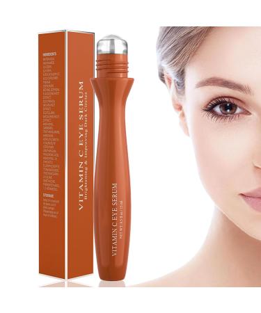 Eye Serum Anti Aging - Roll-on Vitamin C Eye Serum - Under Eye Serum for Dark Circles and Puffy Eyes - Fade Fine Line Remove Eye Bag - Anti Wrinkle Firm Lift - Moisture Improve Contour Elasticity