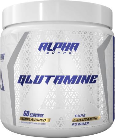 Alpha Supps Pure L-Glutamine Powder - Unflavored Amino Acid Glutamine Nutritional Supplement for Muscle Recovery Gut & Immune Support - 60 Servings - 300 Grams