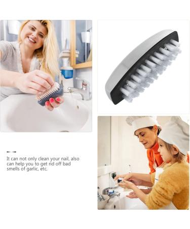 Beaupretty Art Toe and for Toes Wool Scrubbing Professional Pedicure Deep Manicure Silver Tool Nail Fingernail Cleaner Brush Steel Washing Finger Nylon Soap Cleaning Stainless Hand - Buy Online on GoSupps.com