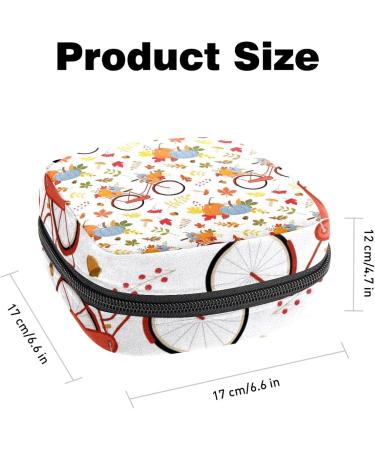 Autumn Pumpkin Sanitary Napkin Storage Bag - Portable Period Kit Pouch for Women & Teens - Zippered Menstrual Cup & Pad Organizer - Color 10 - Buy Online on GoSupps.com