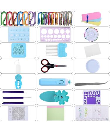 1860-Piece Quilling Kit with Tools and Paper Strips - DIY Quilling Pen, Slotted Tool, Electric Pen, Template Board, Grid Guide, Scissors - Buy Online on GoSupps.com