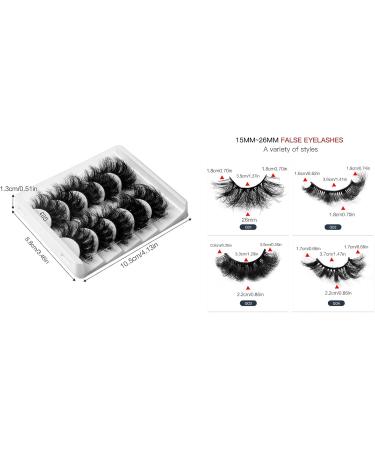 KANGQL Faux Mink Eyelashes 5 Pairs Fluffy-Lashes 8d Mink Lashes Long Thick Natural False Eyelashes Makeup Mink Eyelashes Dramatic Fake Lashes 07 - Buy Online on GoSupps.com