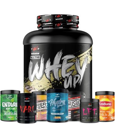 TWP Nutrition Platinum Series All The Whey Up Protein Powder Shake 23g Whey Protein Low Fat Low Carbs 2.1kg/900g & 70/30 Servings Vegetarian Friendly (Vanilla Custard Slice 2.1kg) Vanilla Custard Slice 2.1kg - Buy Online on GoSupps.com