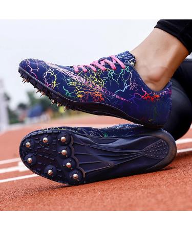 Eribby Unisex Track Spike Shoes - Sprint and Mid-Distance Running Shoes - Navy (Women's 7.5/Men's 6) - Buy Online on GoSupps.com