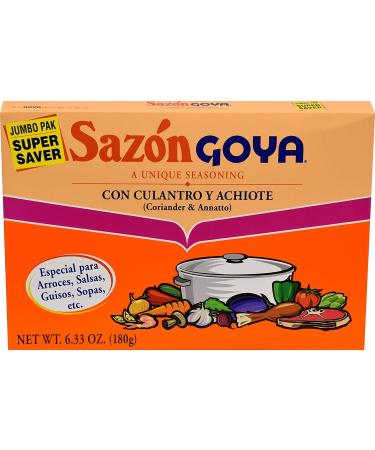 Goya Sazon Culantro/Achiote Jumbo 6.3 OZ(Pack of 2) 6.3 Ounces