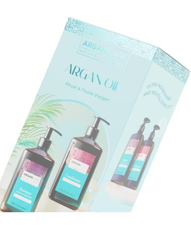 ARGANICARE | Argan Shampoo + Conditioner | Gently Cleans Your Hair | Revitalizes and Fortifies | Intense Hydration | Repairs and Strengthens Your Hair | Made in France | 2x400ML - Buy Online on GoSupps.com