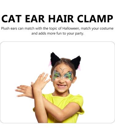 FRCOLOR 1 Pair Cat Ear Barrettes Plush Cat Ear Hair Clips Cute Animal Hair Pins Accessories for Cosplay Costume Party Style 3 As Shown 3 - Buy Online on GoSupps.com