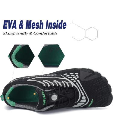 SAGUARO Barefoot Minimalist Water Shoes for Men and Women - Size 9.5 Women/7.5 Men, Night Black - Buy Online on GoSupps.com