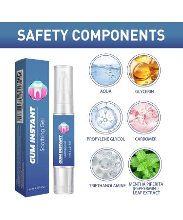 Gum Soothing Gel Instant Soothing Gel Relief for Gum Discomfort Teeth Repaired Essence Pen Fresh Breath 0.14 Fl Oz - Buy Online on GoSupps.com