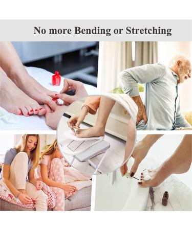 LiDiVi Pedicure Foot Rest - Adjustable Foot Stand for Easy At-Home Pedicures - Non-Slip Sturdy Legs - White (Upgraded) - Buy Online on GoSupps.com