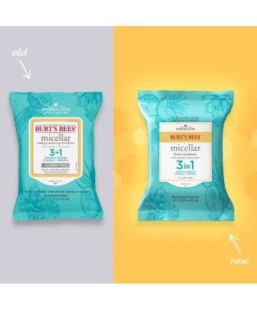 Burt's Bees Facial Cleansing Makeup Remover Towelettes 90 ct - 3 in 1 Hydrating Micellar Cleanser - Coconut & Lotus Water - Buy Online on GoSupps.com