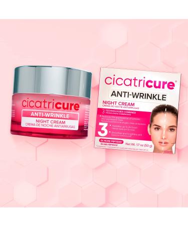 CICATRICURE Night Face Cream Anti-Wrinkle 1.7 fl oz - Hydrating and Repairing Formula - Buy Online on GoSupps.com