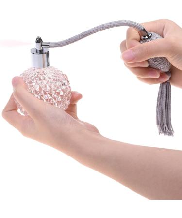 Beautyflier 3.4 Oz Clear Glass Perfume Atomizer - Refillable Pink Bottle with Long Tassel for Travel - Buy Online on GoSupps.com