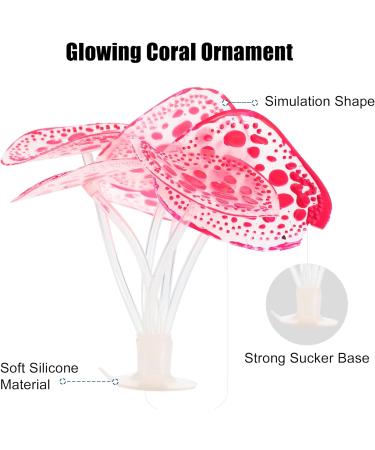 Buy VOCOSTE Pink Silicone Glowing Aquarium Coral with Suction Cup - Vibrant Marine Decor for Fish Tanks | International Shipping Available - Buy Online on GoSupps.com