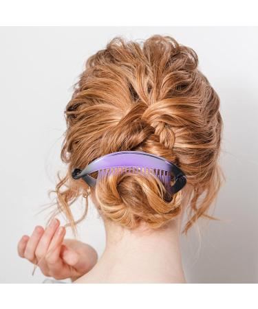 Molain 4 Pcs Gradient French Banana Hair Clips for Women - Retro Plastic Fishtail Clip Combs for Thick & Thin Hair - Buy Online on GoSupps.com