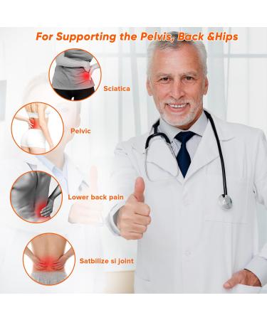 Adjustable Sciatica Belt for Hip & Lower Back Pain Relief - XL-XXL Brown | Sacroiliac Support Band - Buy Online on GoSupps.com