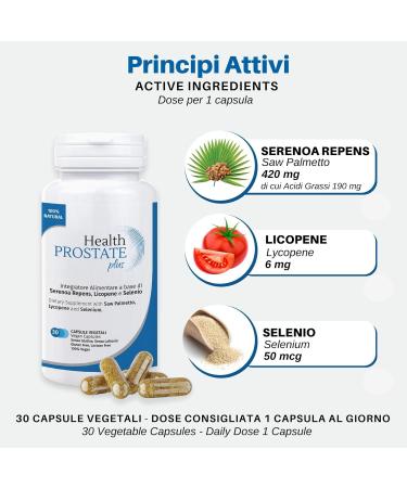 Health Prostate Plus - Dietary Supplements for Prostate & Urinary Tract Support with Serenoa Repens Lycopene & Selenium - 30 Vegan Capsules - Buy Online on GoSupps.com