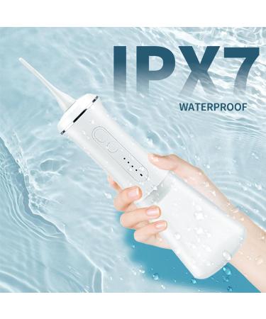 Buy Water Dental Flosser - 350ML Cordless Oral Irrigator 3 Nozzles 4 Modes Rechargeable & Portable for Home & Travel - IPX7 Waterproof White - Buy Online on GoSupps.com
