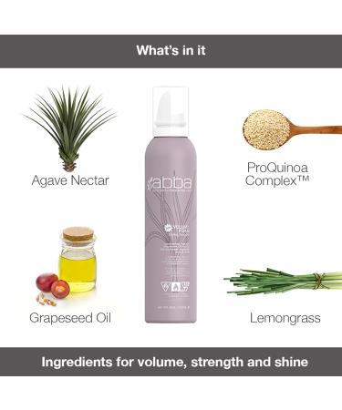 ABBA Volume Foam Styling Mousse 8 oz - International Shipping Available | Enhance Your Hair Volume - Buy Online on GoSupps.com