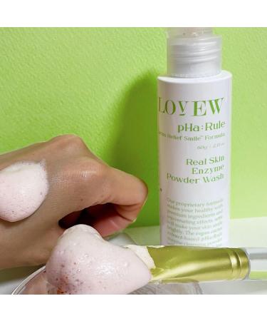 Lovew Real Skin pHa:Rule Korean Enzyme Powder Face Wash | Vegan Cactus Relief Formula with Hyaluronic Acid & 7 Natural Ingredients | 2.6 Oz - International Shipping - Buy Online on GoSupps.com