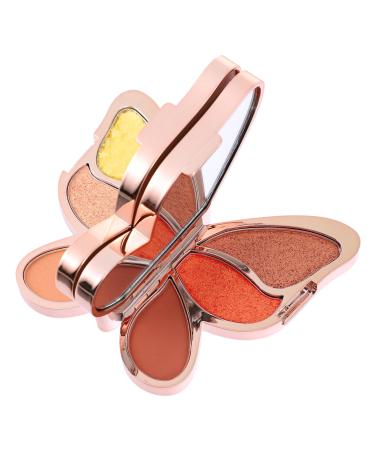 SKISUNO Yellow Eyeshadow 1pc Cosmetics Eyeshadow Eye Useful Blusher Beauty Makeup Plate Shadow Accessory Sequin Makeup Blush 1 count (Pack of 1) As Shown 3