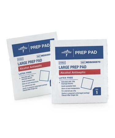 Medline MDS090670H Pad  Prep  Alcohol  Large  2-Ply  Sterile (Qty 1 single prep pad)