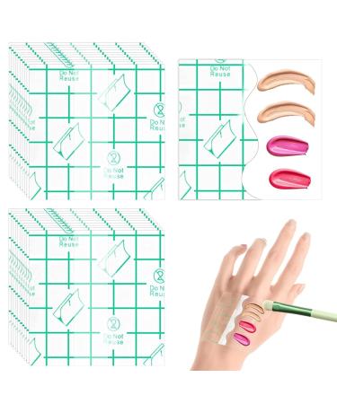 Garosa 100pcs Transparent Waterproof Makeup Hand Palette Stickers - Single Use Self-Adhesive for Home & Salon Use | Perfect for Professionals & Beginners - Buy Online on GoSupps.com