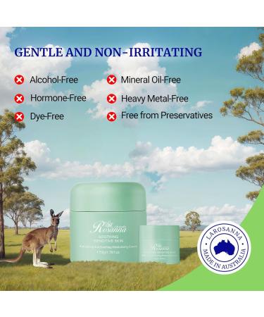 Soothing Moisturizing Cream for Sensitive Skin | Australian Skincare - Daily & Night Face Moisturizer | Dermatologist-Tested Relieves Redness & Dryness | 0.18 oz - Buy Online on GoSupps.com
