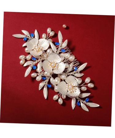 DOITOOL Wedding Hair Clip Flower Bride Comb Pearl Hair Pin Wedding Headpiece for Bride Flower Hair Comb Tiara Hair Comb for Bride Dinner Party Wedding Accessories European and American - Buy Online on GoSupps.com