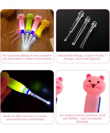 3Pcs Ear Wax Removal for Kids with LED Light Detachable Cute Cartoon Ear Cleaner with Light for Easy Access 6x3in - Buy Online on GoSupps.com