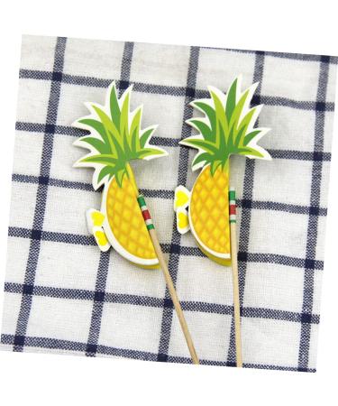 TOPBATHY 30 Pcs Cupcake Toppers Cupcake Sticks Cupcake Topper Decorations Cupcake Picks Cupcake Pick Sticks Fruit Cuttings Pineapple 3d Bamboo - Buy Online on GoSupps.com