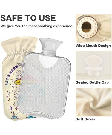 Naanle Bees Mushrooms Heat Bottle | 2L Transparent Hot Water Bottle for Pain Relief & Cold Therapy | Hand & Foot Heating Bag - Buy Online on GoSupps.com
