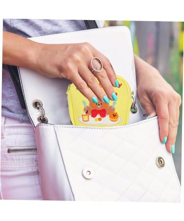 Buy Cabilock Decorative Towel-Storage Bag for Menstrual Taping | Stylish Cotton Cash Bag | 13x13cm Japanese Yellow Design - Buy Online on GoSupps.com