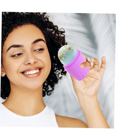 Angoily Ice Rollers Globes for Face Ice Roller for Face and Eye Face Roller Skin Care Ice Roller Puffiness Eye Roller Ice Roller for Eyes Tool Shrink Pores Silica Gel Purple - Buy Online on GoSupps.com