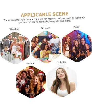 Beavorty 4 Sets ponytail holders Hair ties hair ribbons for girls women s suits Hair Cuff Hair Rope elastic ponytail buckle Hair Band the circle Hair ring Plastic ring ponytail button Miss - Buy Online on GoSupps.com