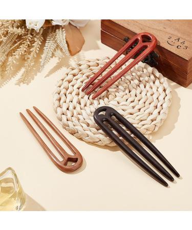 WEBEEDY 3 Colors Wood Hair Fork 3 Prong Hairpin French Updo Hair Sticks Sandalwood Mahogany Wood Hair Styling Pins Hair Accessories for Long Thick Fine Hair Bun Chinese Retro Style 12/13cm Long - Buy Online on GoSupps.com