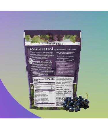 ResVitale Age-Revitalizing Resveratrol Fruit Chews - Anti-Aging with Acai Berry & Grape Seed Extract - 30 Count - Buy Online on GoSupps.com