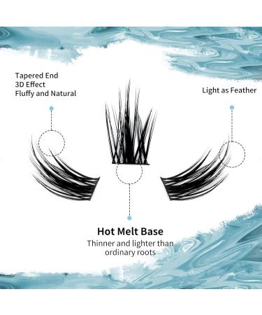 15mm C Curl Cluster Lashes 0.07mm - Soft and Wispy DIY Lash Extensions | Reusable Individual Eyelash Clusters | FD-D33-0.07-C-15 - Buy Online on GoSupps.com