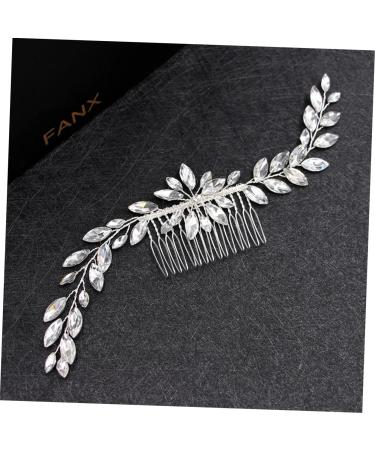 DOITOOL Crystal Hair Comb Bridal Wedding Headpiece Leaf Hair Pin Rhinestone Headpiece Jewelry Hair Comb Rhinestone Hair Clip Rhinestone Barrettes Tiara Bride Manual Hair Piece - Buy Online on GoSupps.com