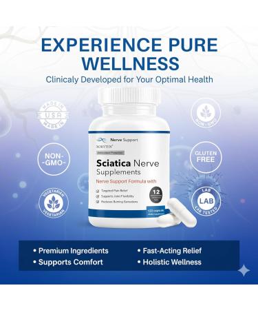 XORYTEN Sciatica Nerve Pain Relief | 120 Capsules | Botanical Extracts | Carefully Selected Ingredients Premium Quality - Buy Online on GoSupps.com