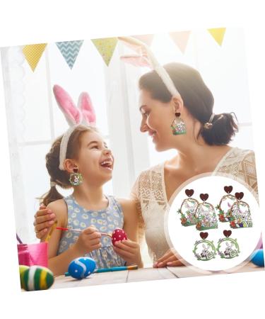 TENDYCOCO 6 Pairs Easter Earrings Stud Earrings Womens Earrings Dangling Holiday Earrings for Women Earrings Fun Fashion Earrings for Women Earrings for Women Trendy Pendant Wooden Miss 5.50X4.30X1.50CMx2pcs As Shownx2pcs - Buy Online on GoSupps.com