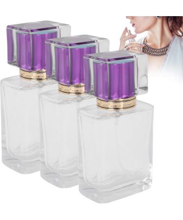 Glass Perfume Bottle Refillable Perfume Atomizer Dispenser Liquid Makeup Container 50ml (Purple) - Buy Online on GoSupps.com