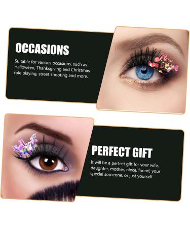 POPETPOP 3 Pairs Fluorescent False Eyelashes Lashes Glitter Lash Extensions Fake Eyelashes with Glitter Dramatic Fluffy False Eyelashes False Lash Make up High-grade Fiber 3d Decorate - Buy Online on GoSupps.com