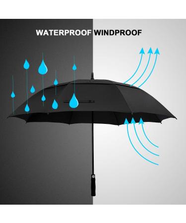 Prospo 62 inch Golf Umbrella - Large Auto-Open Windproof Stick Umbrella Black - Buy Online on GoSupps.com